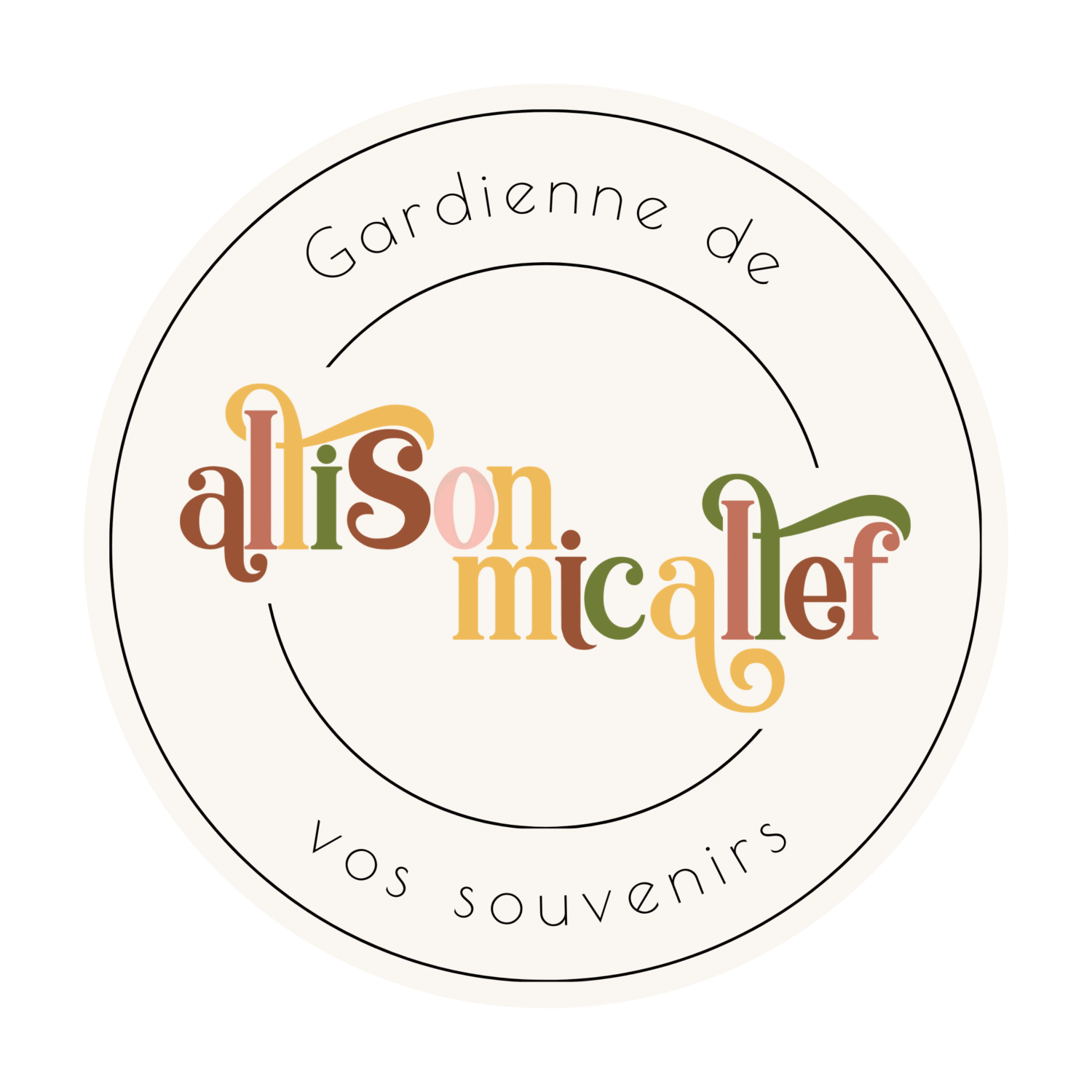 Un logo joyeux et coloré qui reflète la douceur et l'énergie des souvenirs précieux en famille dans les Landes.